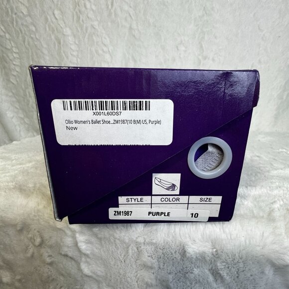 Ollio Womens Purple Ballet Flats Size 10 Stylish Slip-On Shoes Comfortable Fit - Picture 2 of 9